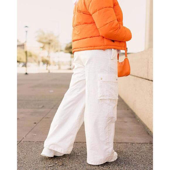NWT The Drop Whisper White Drawstring Cargo Pant by @lifeoftanyamarie‎ SZ S - Picture 3 of 7